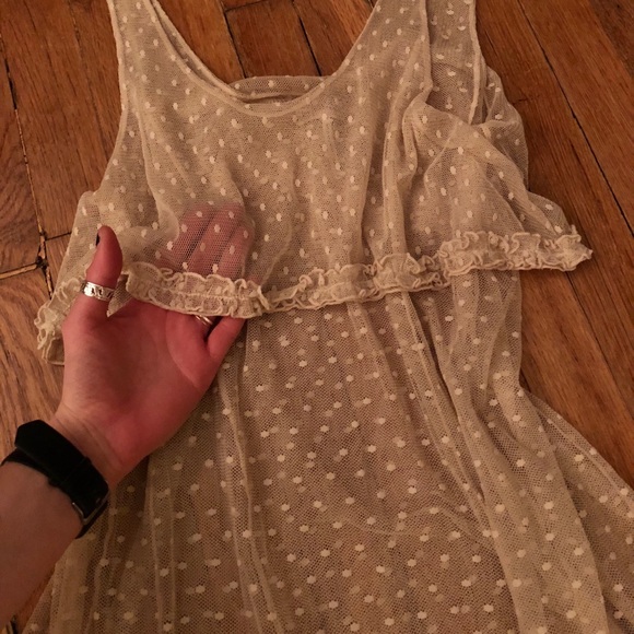 🌟RARE🌟Free People Sheer Mesh Maxi Slip Dress S - Picture 3 of 7